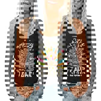 One Thankful Teacher Cute Thanksgiving Turkey School Women Tank Top - Monsterry