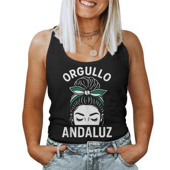 Orgullo Andaluz Moño Bandera Andalucía Regalo In Mangas Camiseta sin mangas para mujer - Regaloses