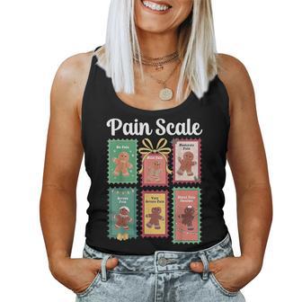 Pain Scale Gingerbread Christmas Stamp Nurse Triage Trauma Women Tank Top - Thegiftio