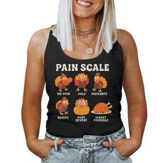 Pain Scale Turkey Pain Assessment Trauma Nurse Thanksgiving Women Tank Top - Monsterry