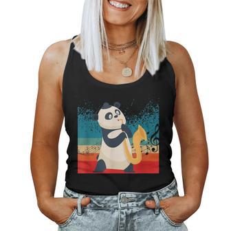 Panda Bearaxophone Player Musicien Animal Loveraxophone Jazz Débardeur pour femme - Cadeauxyz