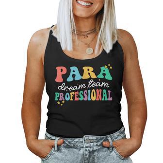 Para Paraprofessional Dream Crew Team Back To School Teacher Women Tank Top - Thegiftio UK