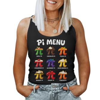 Pi Menu 314 Fruit Pi Day Math Teacher & Pie Lover Women Tank Top - Monsterry