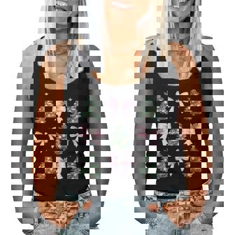 Pink Coquette Bows Christmas Tree Girly Aesthetic Women Tank Top - Thegiftio