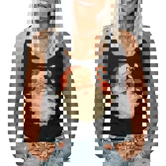 Pink Santa Claus Christmas Candy Cane Vintage Girl Women Women Tank Top | Mazezy