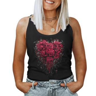 Piral Original Cœuraignant Roses Gothiques Débardeur pour femme - Cadeauxyz