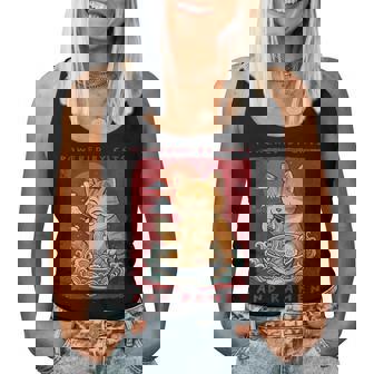 Powered By Cats And Ramen Japanese Cute Cat Lovers Women Tank Top | Mazezy