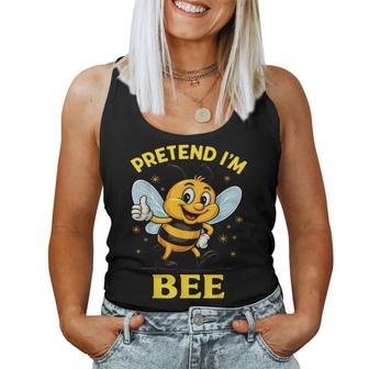 Pretend I'm A Bee Matching Adult Bee Costume Women Tank Top - Thegiftio UK