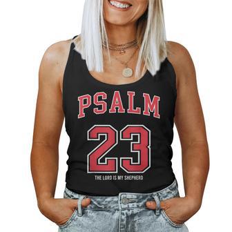 Psalm 23 The Lord Is My Shepherd Christian Football Lover Women Tank Top - Monsterry