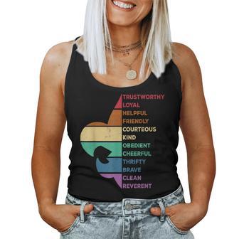 Rainbow Colorful Scouting Law Women Tank Top - Thegiftio UK