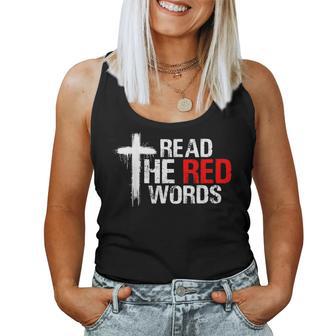 Read The Red Words Bible Verse Christian Women Tank Top | Seseable UK