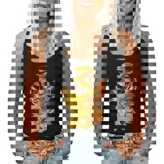 Renard Avec Orange Pour Les Fans De Renard Roux Homme Et Enfant Débardeur pour femme - Cadeauxyz