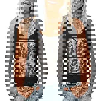 Retro Dog Basset Hound Photobooth Selfie Photostrip Dog Mom Women Tank Top | Seseable UK