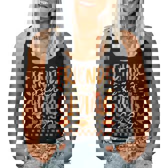 Retro Friendsgiving Squad 2025 Thanksgiving Pumpkin Floral Women Tank Top | Seseable CA