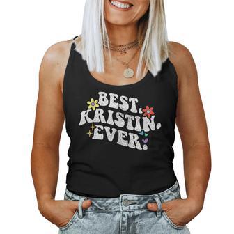 Retro Groovy Best Kristin Ever First Name Día De La Madre Niña Camiseta sin mangas para mujer - Regaloses