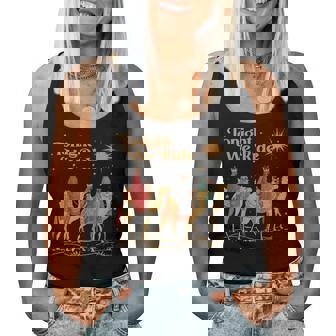 Retro Tonight We Christian Ride Christmas Christian Quote Women Tank Top | Mazezy