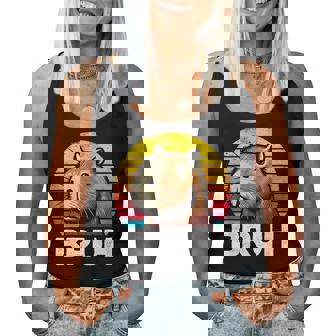 Retro Vintage Capybara Bruh Meme For Boys Girls Women Women Tank Top - Monsterry