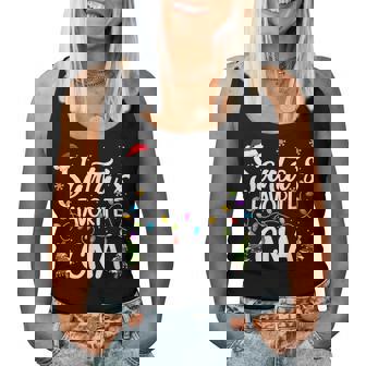 Santa Favorite Cna Nurse Christmas Lights Nursing Xmas Women Tank Top - Monsterry