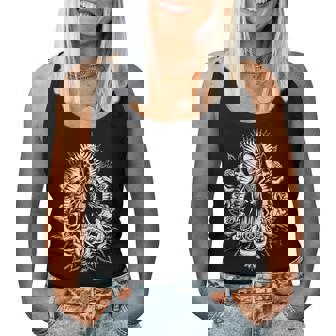 Santa Muerte Mexican Floral Saint Death Women Tank Top - Thegiftio