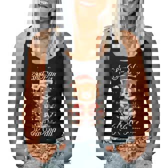 Santa Paws Red Panda Christmas Pun Xmas Pajama Women Tank Top - Monsterry