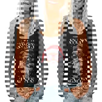 Santa Says Six Seven Christmas Boys 67 Meme Xmas Girls Women Tank Top | Seseable CA