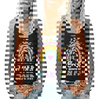 School 67 Days Smarter Six Seven 67Th Groovy Rainbow Women Tank Top - Monsterry