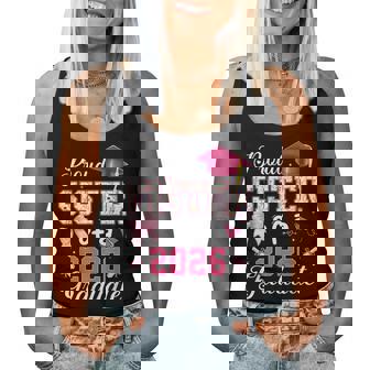 Senior 2026 Proud Sister Of A 2026 Graduate Family Coquette Women Tank Top | Seseable UK