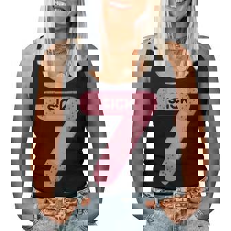 Sick Seven Meme Six Seven Sick 7 Birthday Bandage Women Tank Top - Seseable