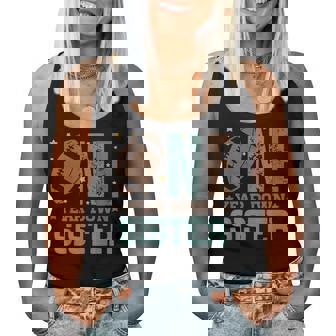 Sister Of The 1 Year Old Football First Birthday Boy Family Women Tank Top - Monsterry