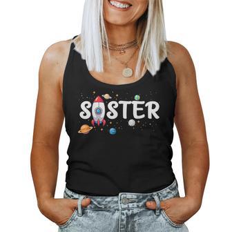 Sister Of The Birthday Boy Astronaut 1St Birthday Family Women Tank Top - Thegiftio UK