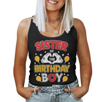 Sister Of The Birthday Boy Family Matching Dad Mom Women Tank Top - Thegiftio UK