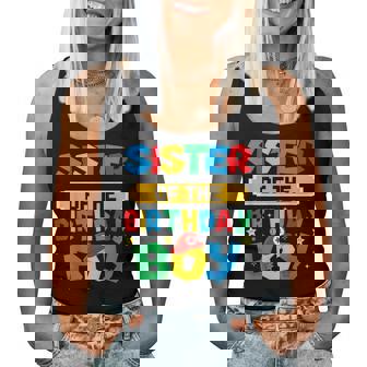 Sister Of The Birthday Boy Game Video Gaming Match Family Women Tank Top - Thegiftio