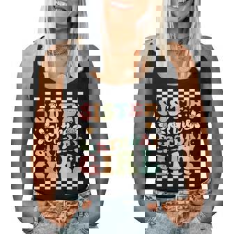 Sister Of The Birthday Girl Family Groovy Birthday Party Women Tank Top | Mazezy