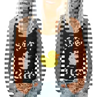 Sister Duck Birthday Rubber Duck Lover Family Matching Girls Women Tank Top | Mazezy