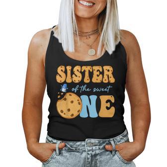 Sister Of The Sweet One Cookies And Milk Birthday Party Women Tank Top | Mazezy