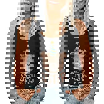 Sister Teddy Bear 1St Birthday Boy Girl Family Matching Women Tank Top - Seseable