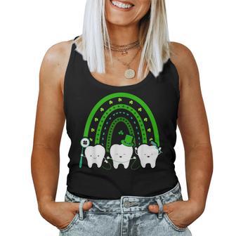 Smiling Th St Patrick's Day Rainbow Dentist Women Tank Top - Seseable