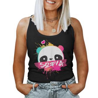Sofia Hermoso Nombre De Niña Con Lindo Panda Camiseta sin mangas para mujer - Regaloses
