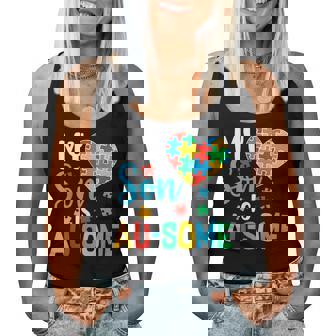 My Son Is Au-Some Autism Mama Acceptance Awareness Mom Women Tank Top - Thegiftio