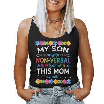 My Son May Be Non Verbal But This Mom Is Not Autism Love Women Tank Top | Mazezy
