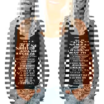 Spoiled Son I'm Raised By A Freaking Awesome Mom October Women Tank Top | Seseable UK