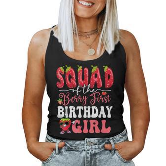 Squad Of Berry First Birthday Girl Sweet One Strawberry Women Tank Top - Thegiftio