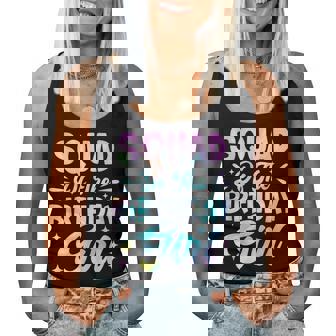 Squad Of The Birthday Girl Tie Dye Party Family Women Tank Top - Thegiftio