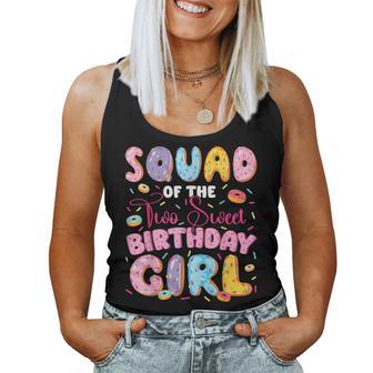 Squad Of The Two Sweet 2Nd Birthday Girl Donut Lover Women Tank Top - Thegiftio UK