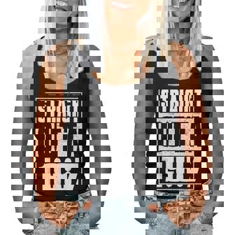 Straight Outta 1987 Womenintage 1987 Birth Of Birthday レディースタンクトップ - Kawaiitshirt