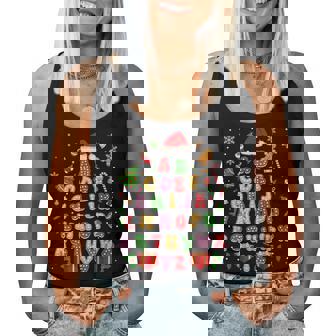 Teacher Christmas Alphabet Back To School Holiday Learning Women Tank Top | Seseable FR