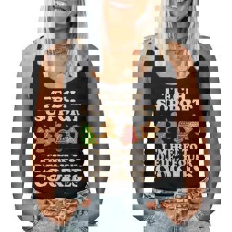 Tech Support Here To Delete Cookies Xmas Christmas Women Tank Top | Mazezy