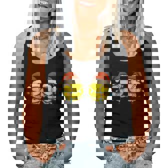 Tennis Player Mom Wife Christmas Hat Lights And Ball Women Tank Top | Mazezy