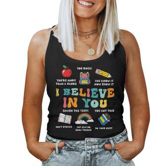 Testing Day I Believe In You State Test Teacher Men Women Tank Top - Monsterry