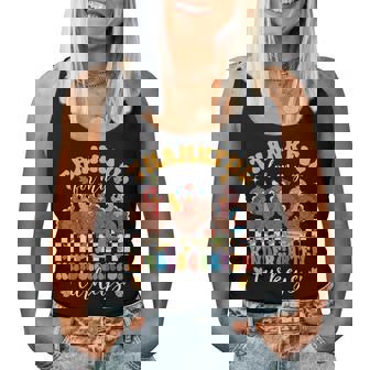 Thankful For My Kindergarten Turkeys Thanksgiving Teacher Women Tank Top - Monsterry